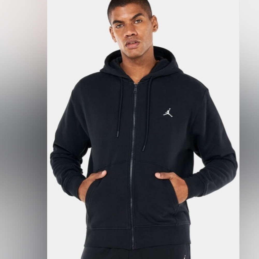 AIR JORDAN ESSENTIAL FLEECE FULL_ZIP HOODIE BLACK MEN'S US SIZE XL NEW IN BAG